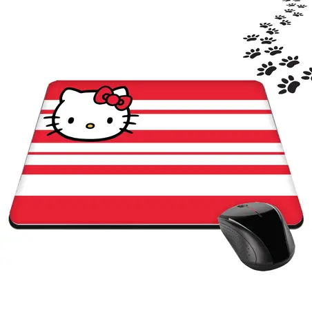 Килимок Hello Kitty червоний с білим
