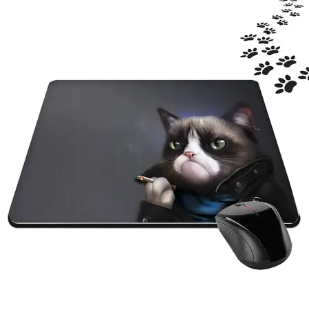 Килимок Grumpy Cat з сигаркою