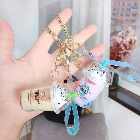 Брелок kawaii cat  у склянці BCX-002001