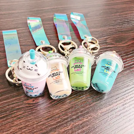 Брелок kawaii cat у склянці BCX-002004