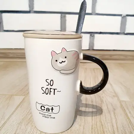 Кружка з кришкою і ложкою 400 мл IMCAT hold me 4