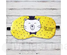 Маска для сну з котиком жовта IMCAT 08 10х20см