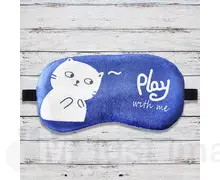 Маска для сну з милим котиком синя IMCAT 011 10х20см