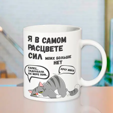 Чашка Я В САМОМ РАСЦВЕТЕ СИЛ 330 мл 01