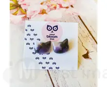 Сережки космічний кіт Handmade 01