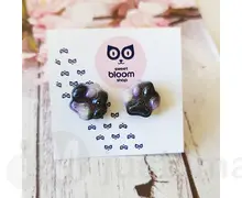 Сережки космічні лапки Handmade 02