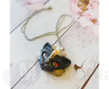 Підвіска з фантастичним котиком Handmade