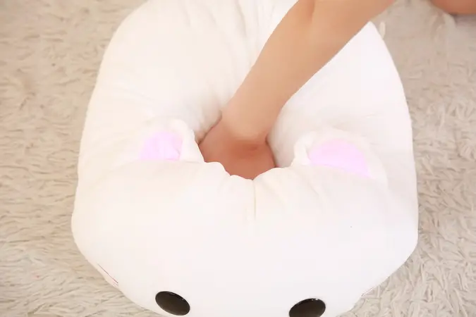 Котик білого кольору  kawaii 37см