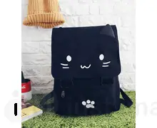 Рюкзак з котиком чорний SAP-01