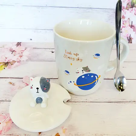 Кружка керамічна з кришкою СAT 74007