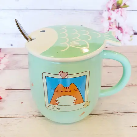 Кружка керамічна з кришкою СAT 740071