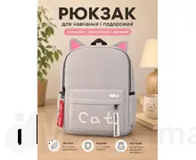 Рюкзак спортивний cats з вушками сірий RS-S01