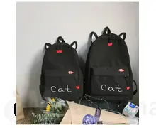 Рюкзак спортивний cats з вушками чорний RS-S02