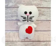 Котик білий ручної роботи 001
