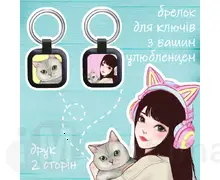 Брелок з вашим фото 7х3,5 см.