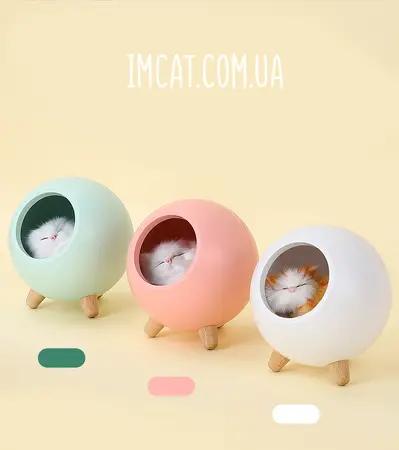 Світильник, нічник cute cat білий