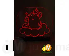 Світильник червоний Pusheen the Cat Unicorn