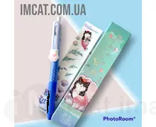 Ручка зі стікерами cat