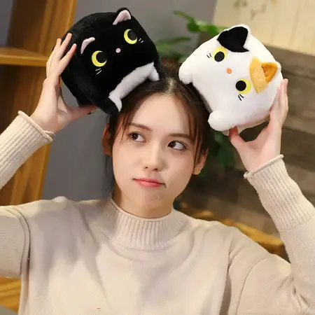 М'яка іграшка kawaii КотоКубік Розмір 20 см Колір чорний