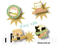 Значок PinCat металевий ціна за1 пін - 001