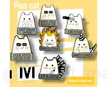 Значок PinCat металевий ціна за 1 пін - 006
