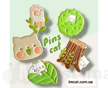 Значок PinCat металевий ціна за 1 пін - 0012