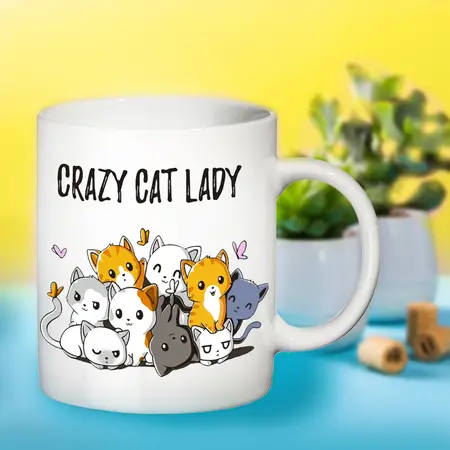 Чашка CRAZY CAT LADY двостороння 330 мл.