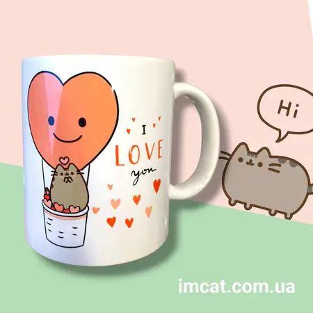 Чашка Pusheen Пушин love