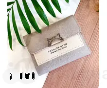Гаманець cute cat premium світло сірий VRE-001