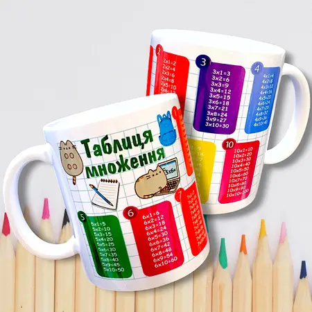 Чашка таблиця множення 001