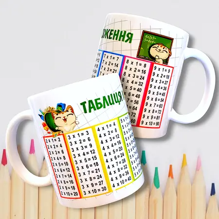 Чашка таблиця множення 003