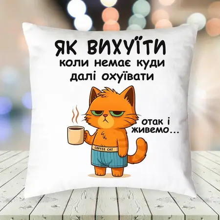 Подушка Отак і живемо 35х35 см