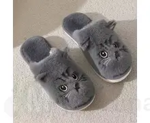 Капці CAT сірі пухнасті 36-40