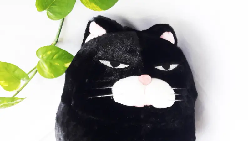 М'яка іграшка котик чорний
