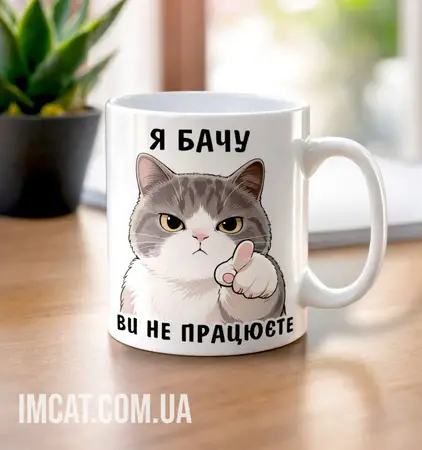 Чашка Я бачу ви не працюєте 330 мл