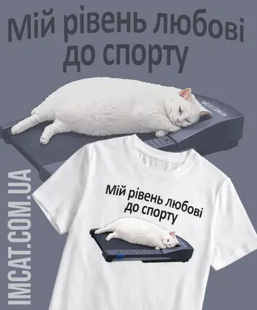 Футболка Чоловіча Рівень любові до спорту S-2XL