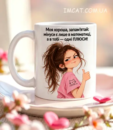 Чашка в тобі одні плюси 330 мл