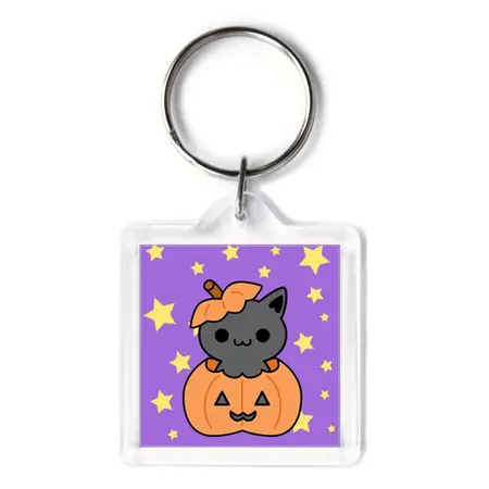 Брелок Halloween Акріловий прямокутний брелок Розмір 4х4 см